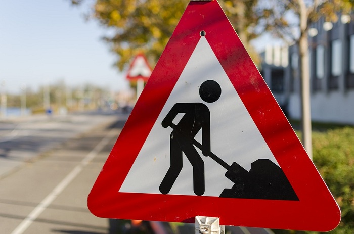 Exterior Construction Danger Sign for Roads