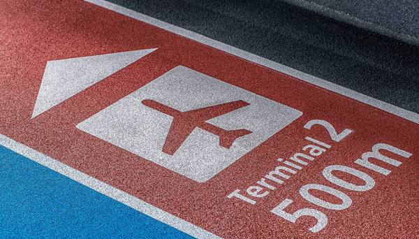Custom Wayfinding Floor Graphics for Airport