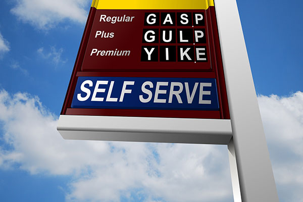 Personalized Pylon Sign for Gas Station