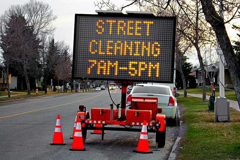 Custom Street Cleaning Electronic Signage in Warner Robins, GA
