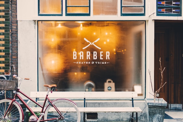 Vinyl Window Graphics for Barber by Super Custom Signs